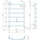 Полотенцесушитель водяной Mario INOX Трапеция 770x530/500 из полированной нержавеющей стали
